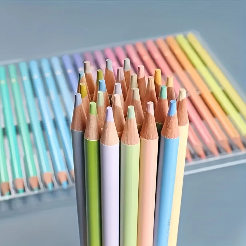 50\u002F72 Colors Macaron Colored Pencils Artist Drawing Colored Pencils Set Cork Oil Pastel Colored Pencils For Shading Sketching Drawing Gift Package, Perfect For Beginners And Professional Drawing